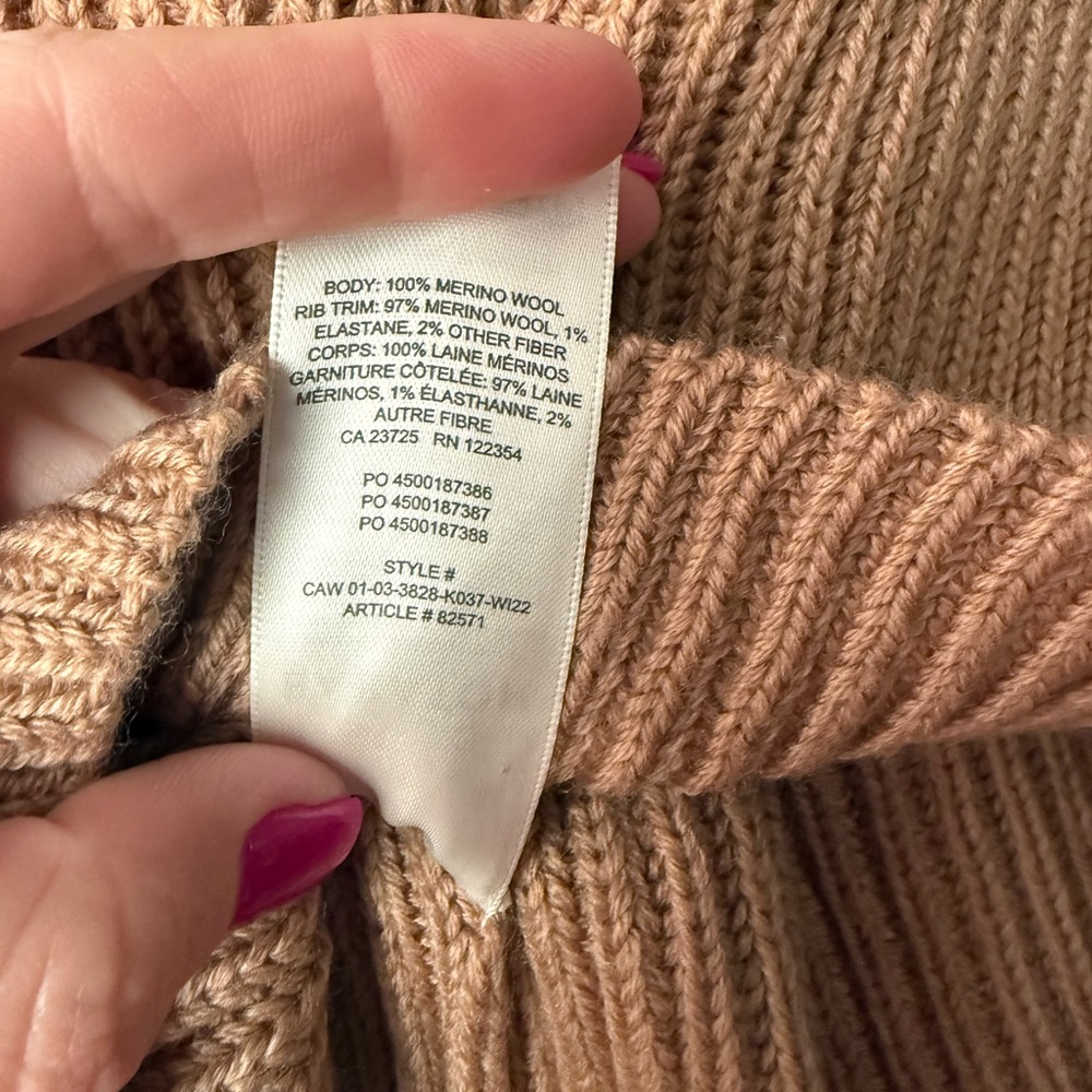 Aritzia Babaton Women's oversized M Tan Sweater - Picture 7 of 7